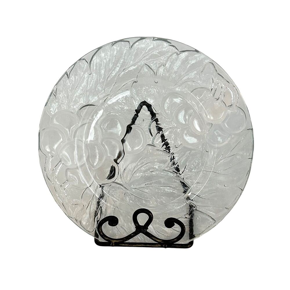 Vintage KIG Discontinued Grape Embossed Dinner Plate Indonesia-10 3/8"